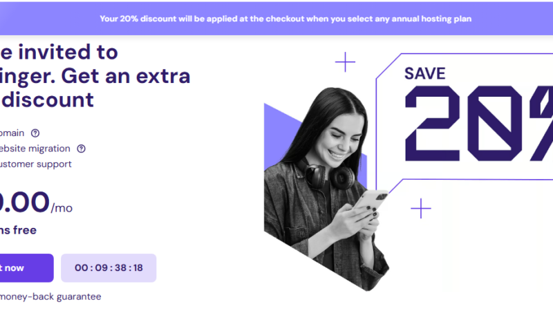 Unlock Exclusive Savings on Hostinger with an Extra 20% Discount!