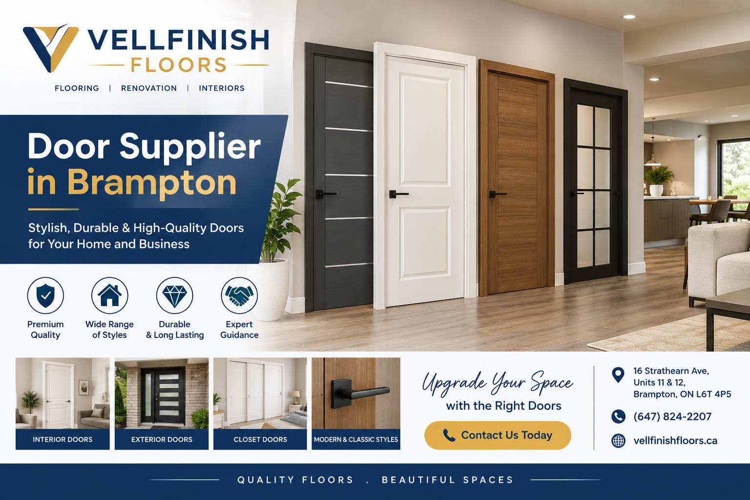 Door Supplier in Brampton – Quality Doors for Homes and Businesses